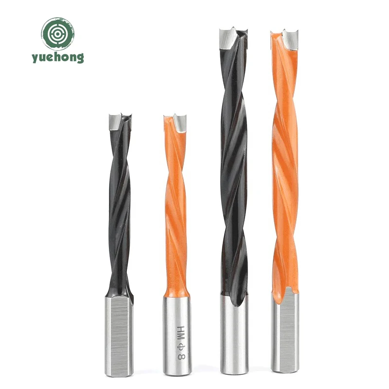 Left Right Rotation Woodworking Long 80mm- 100mm Drill Bits Router Bit Row Drilling Two Flute Wood Hole Cutter Router Drill Bit