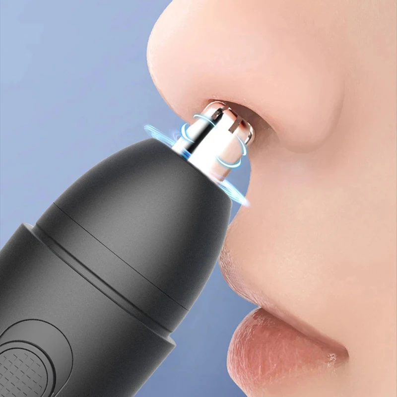 Nose Hair Trimmer for Men Rechargeable 360 Rotating Dual-Blade Electric Shaver Eyebrows Nose Hair Trimmer Painless Safe