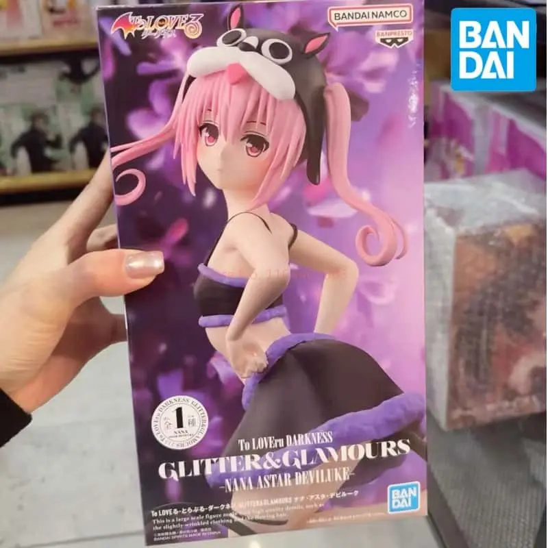 Original Bandai Nana To Love Ru Shining Charm Prize Figur aus PVC-Material für Anime-Sammler, Deko-Ornament, Spielzeug, Geschenk für Jungen