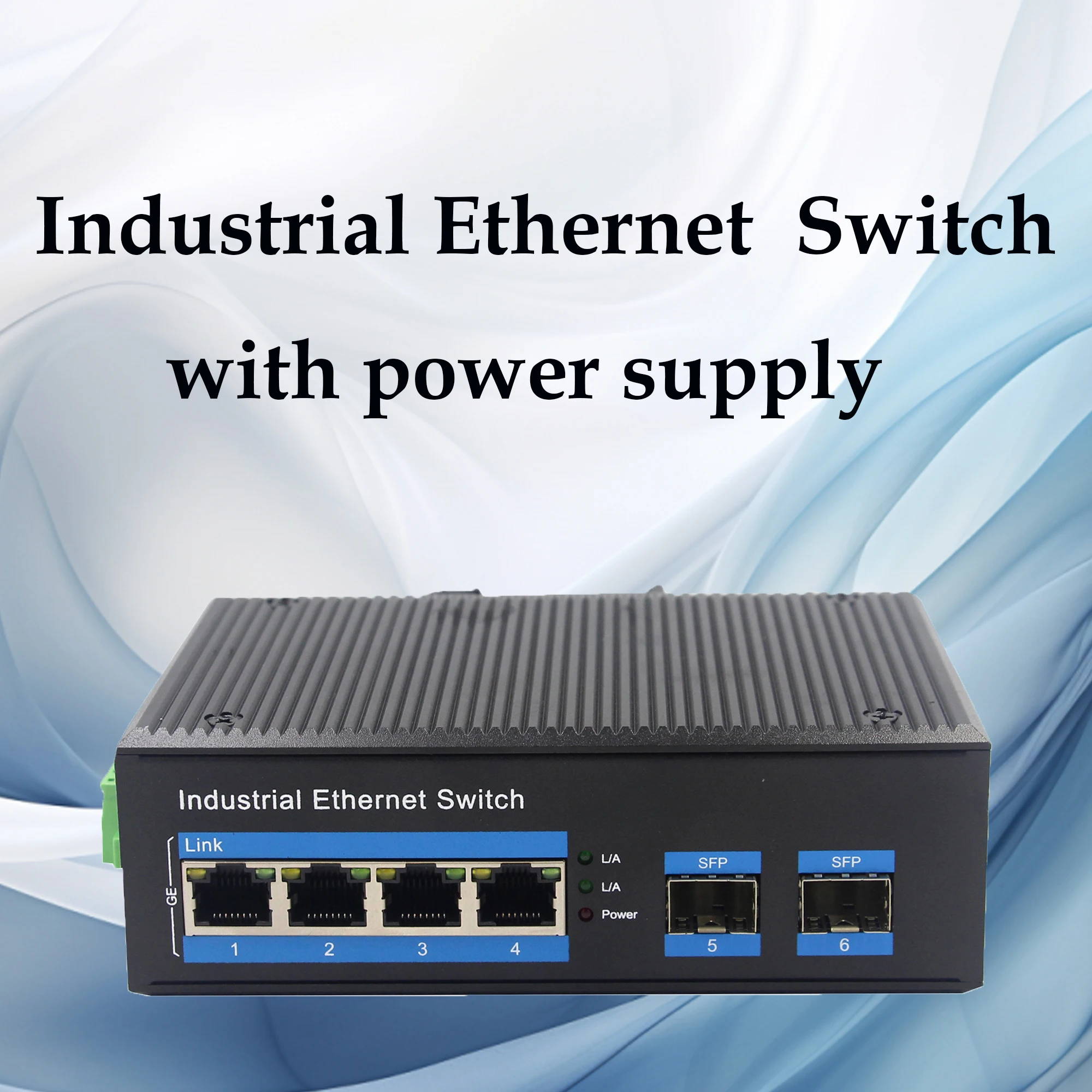 

Rugged Industrial Gigabit Ethernet Switch, 1–10 RJ45 + SFP Ports, Includes Power Supply, Wide Temp -40~80℃, IP40 DIN Mount