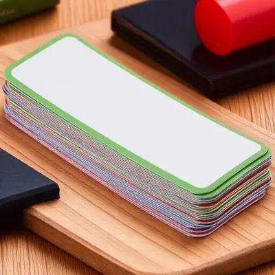 27 قطعة تسميات مغناطيسية الجافة محو للكتابة قابلة لإعادة الاستخدام مغناطيس الثلاجة 8x3 سنتيمتر ملصقات ملونة للمنزل مكتب السبورة فرز مذكرة