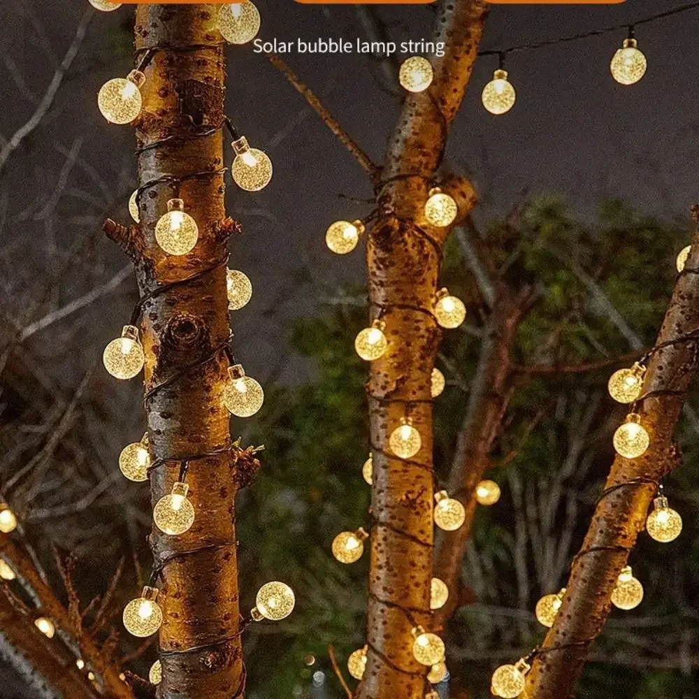 

Солнечные светодиодные гирлянды IP65, водонепроницаемые, 8 режимов освещения, дизайн в виде хрустальных шаров, 22 м.