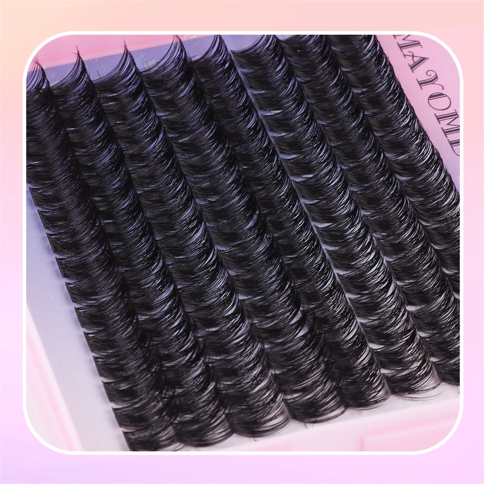 Juego de extensiones de pestañas DIY, mezcla de estilos, grupos de pestañas de gran capacidad individuales con pinzas removedoras de unión y sellado, Kit de maquillaje con cepillo para pestañas