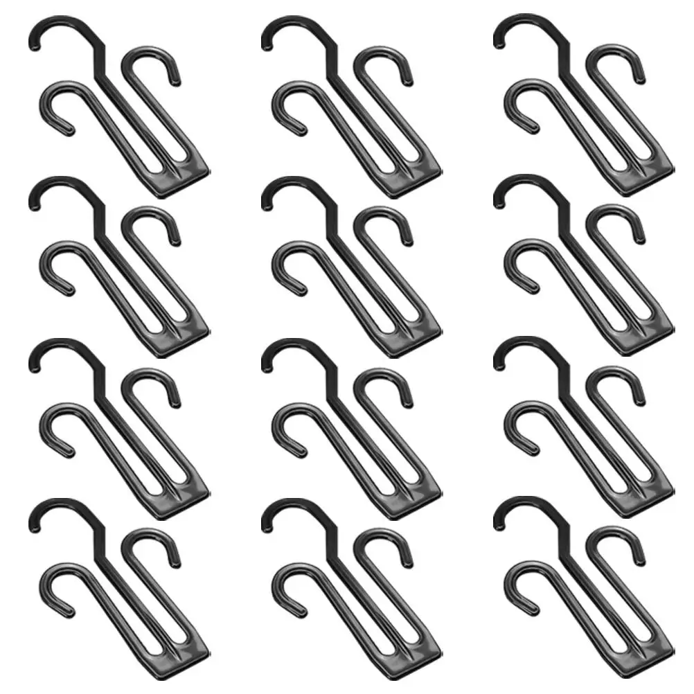 

12 Pcs Shoe Rack Plastic Shoes Hanger Clothes Drying Double-hook Slippers Organizer Coat Sturdy Hanging Shelf