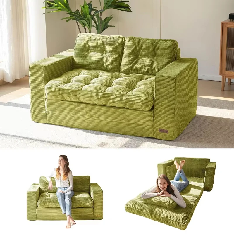 Modern minimalist fabric sponge single bed furniture vacuum compression sofa bed dual-purpose deformable