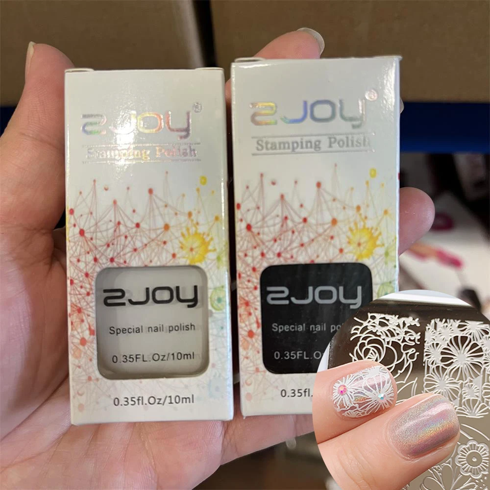 10ml prego que carimba o polonês preto branco colorido da arte do prego que imprime o verniz o selo especial polonês semi permanente uv ferramentas do gel do selo *