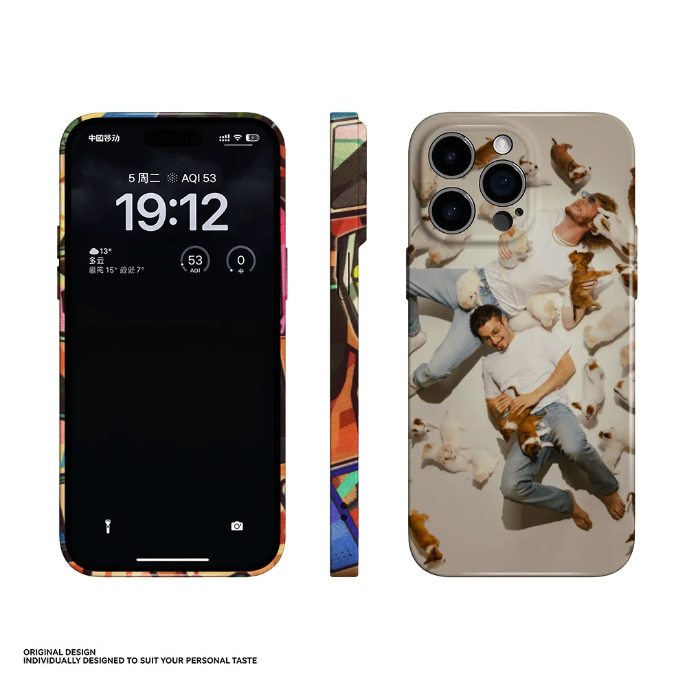 bbno$ Phone Case For iPhone 17 16 15 14 13 12 Pro Max Plus Glossy HD Fine Hole Liquid Film Soft Shell