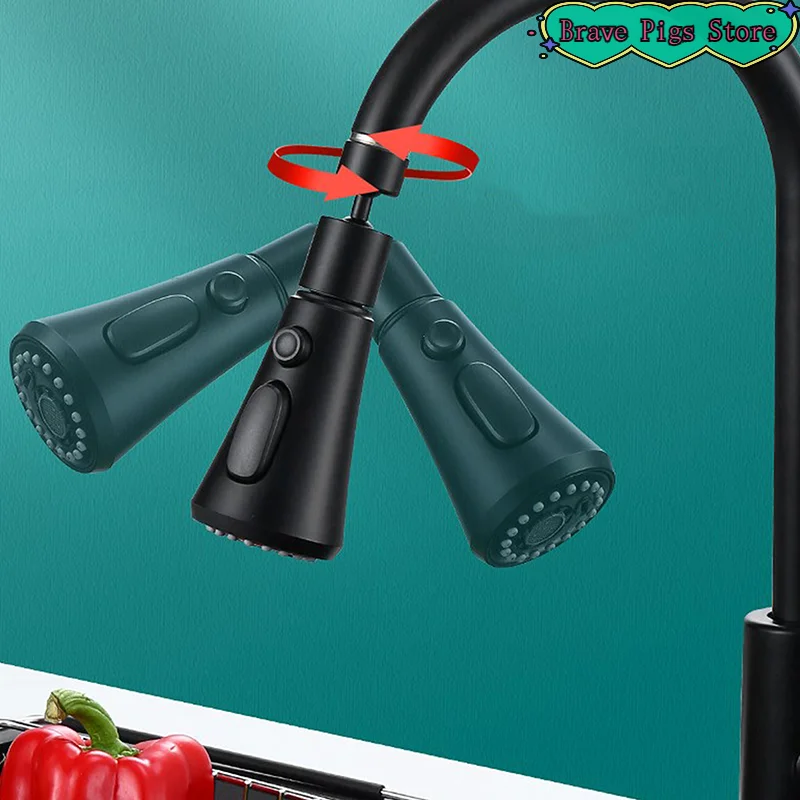 Universal 360° Rotate Kitchen Faucet Extender Aerator Plastic Splash Filter Kitchen Washbasin Faucet Bubbler Nozzle