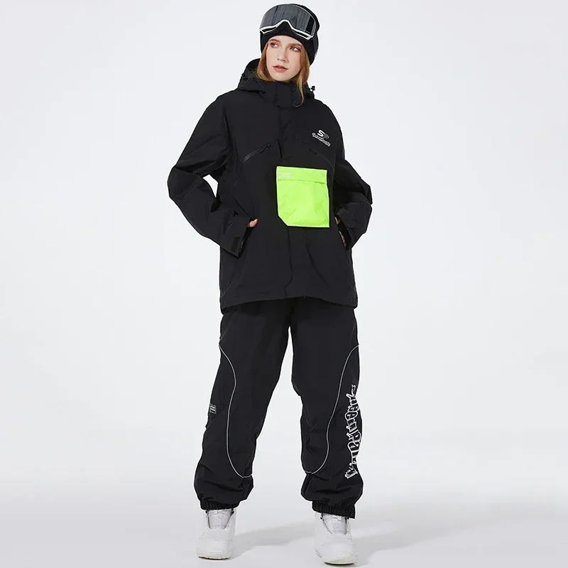 Veste et pantalon de ski imperméables et coupe-vent pour couple, costume de ski en plein air, vêtements de neige d'hiver pour adultes, sports alpins, 2025, 506