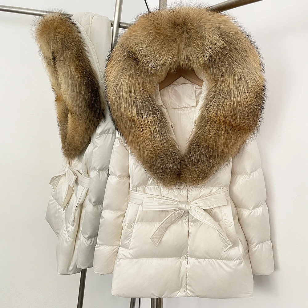 OFTBUY Fur Jacket Female Korean Reviews Many Girls Clothes Jackets with Natural Fur for Women Down Coats & Parkas Warm Down Coat