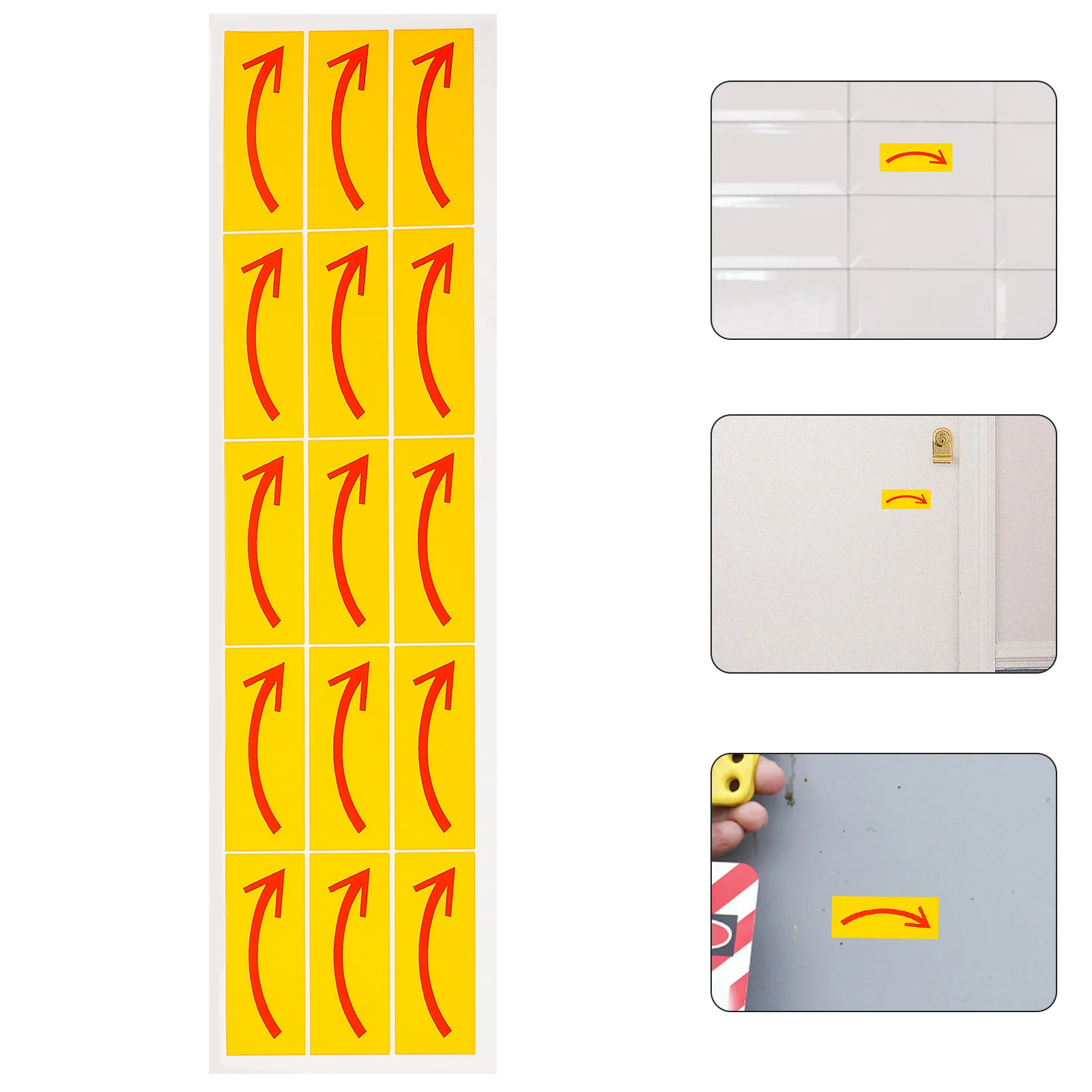 

15pcs Directional Arrow Stickers Warning Indicating Decals Safety Indicator Wall Floor Marker Signs Removable Adhesive