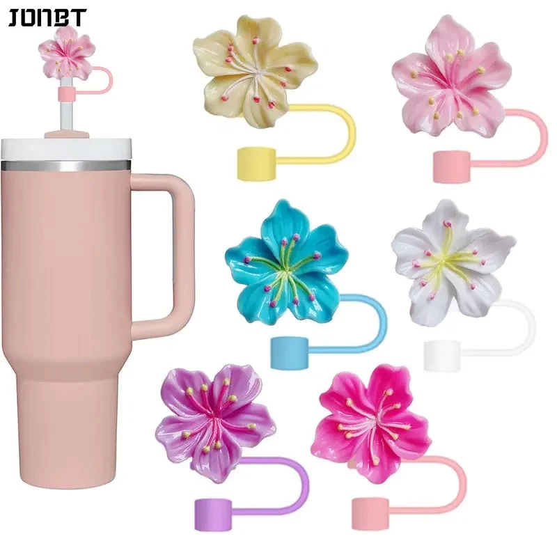 

6PCS Reusable Silicone Straw Cover Dustproof Straw Topper For Stanley Drinkware Cup Accessories Straw Cap Glass Drinking