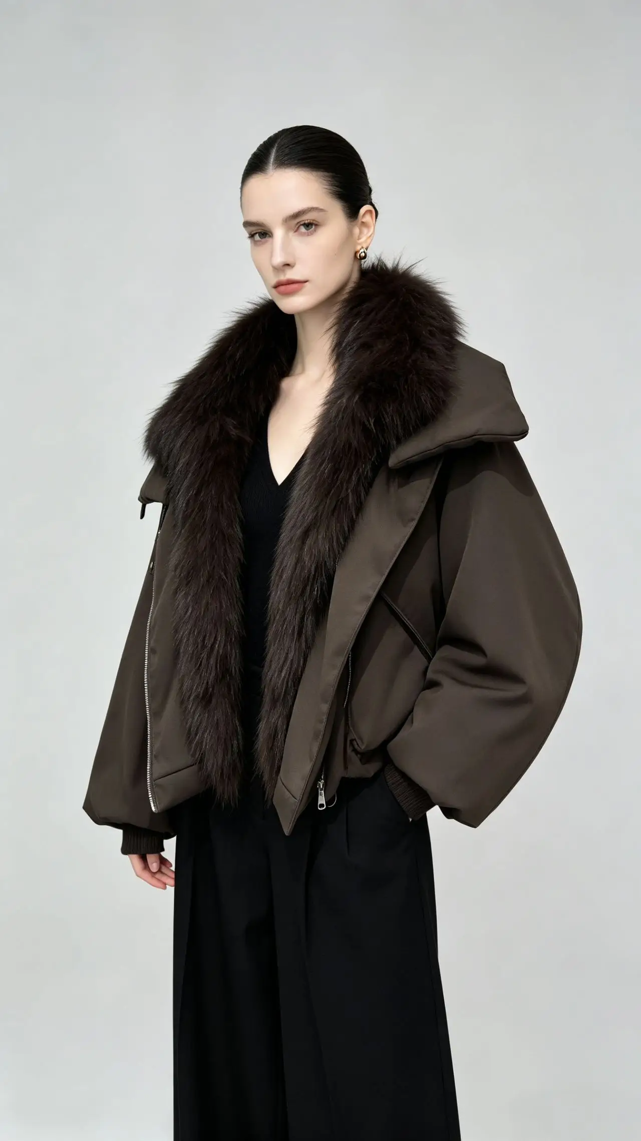 Lagabogy 2026 New Winter Jacket Women Large Real Fox Fur Collar Puffer Jacket Loose Warm Parkas Female 90% White Duck Down Coats