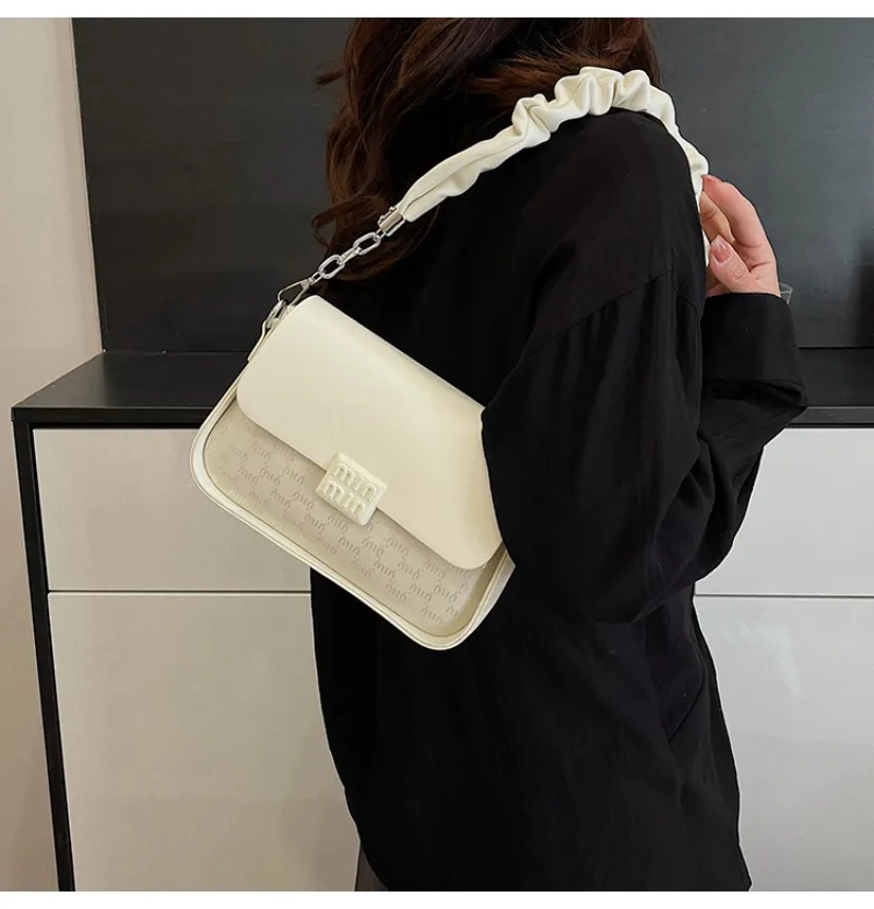 

High-End Leather Tote Bag - Unique Crossbody Handbag Vintage Paris Designer Letter Logo Casual Commuter Purse