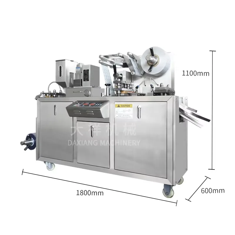 DPP-115 Factory Price Automatic Casule Packing Tablet Food Alu PVC Flat Plate Blister Packaging Machine