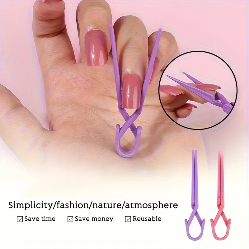5pcs Pink Non-Slip Nail Care Clip Holders Set - Leak-Proof Polish & Gel Polish Remover Proof Clips, Sensitive Beige Manicure