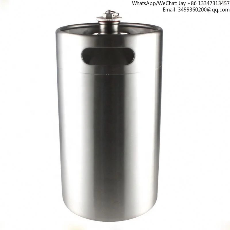 

2Gal/8L Mini Keg Stainless Steel Growler with Pressure Relief Valve