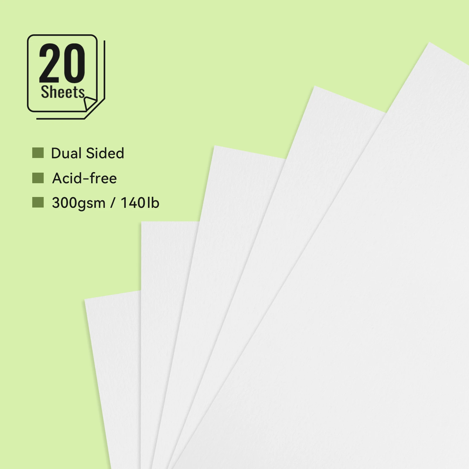 Lightwish Watercolor Sketchbook, 300gsm Watercolor Journal, Acid Free Watercolor Paper for Artists, 20 Sheets 5.5 * 8.2 Inches