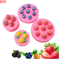 Blueberry  Raspberry Wild Strawberry Pineapple Imitation Fruit, Silicone Mold, Chocolate Baking Cake, Aroma Mold