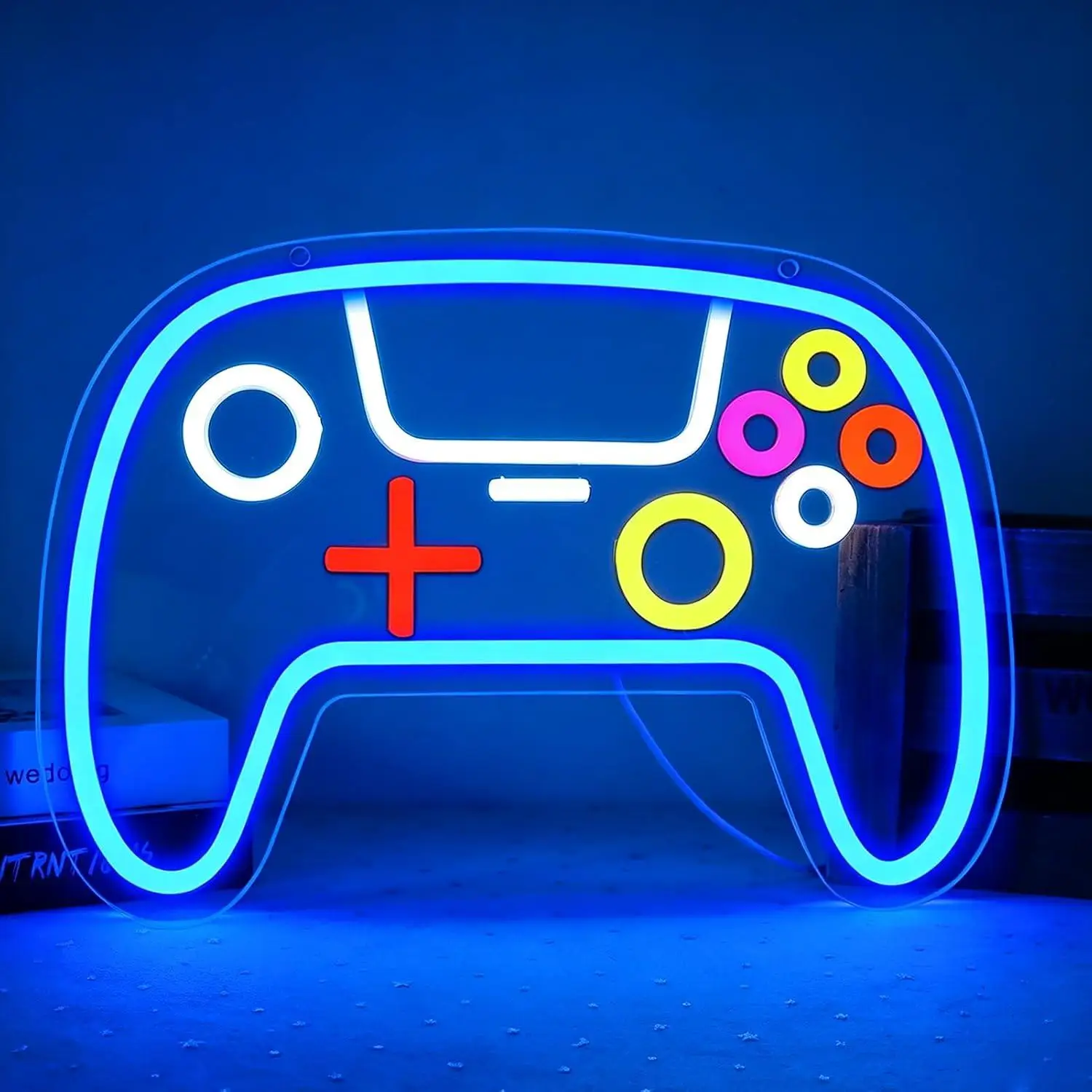 Game Controller Neon Sign USB Dimmable LED Lights For Gaming Themed Gamer Room Bedroom Hobby Space Wall Art Decor Gift For Teen