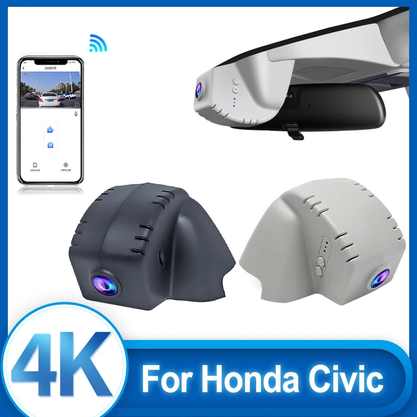 

For Honda Civic 2022 2023 2024 2025 2026 Front and Rear plug and play Dash Cam for Car Camera Dashcam WIFI Car Dvr Recording CAM