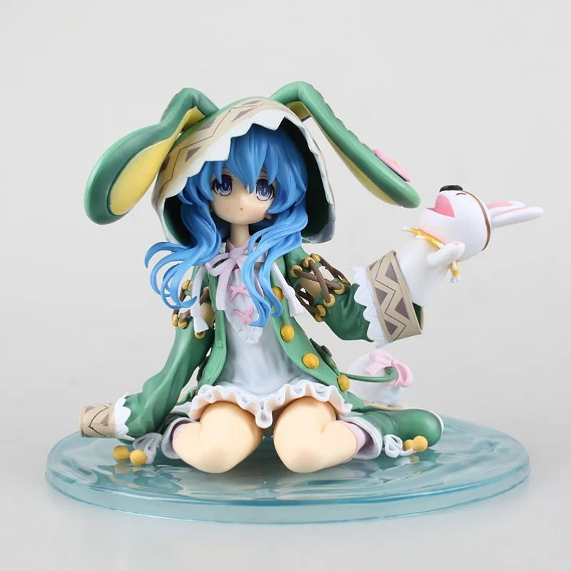 High Quality Date A Live Anime Figure Himekawa Yoshino Model Doll  Kneeling Green Rabbit Action Figure Collectible Toy Xmas Gift