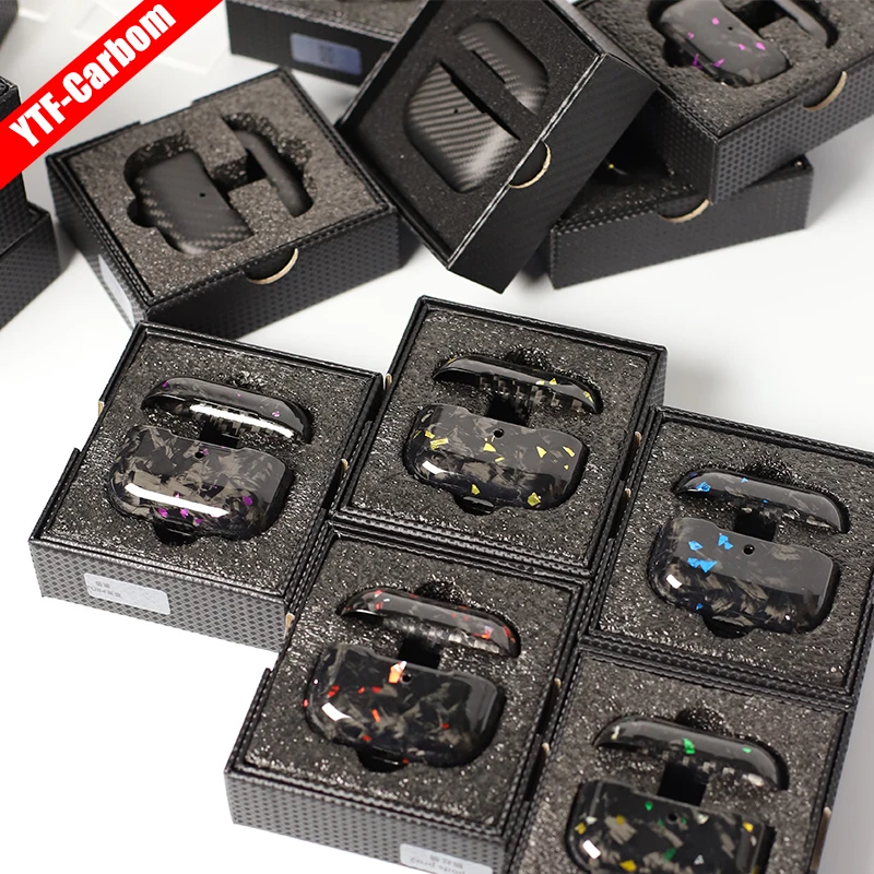 

Чехол из углеродного волокна YTF для AirPods 3, кожный чехол для наушников с беспроводной зарядкой Bluetooth для AirPods pro 2, тонкий и легкий