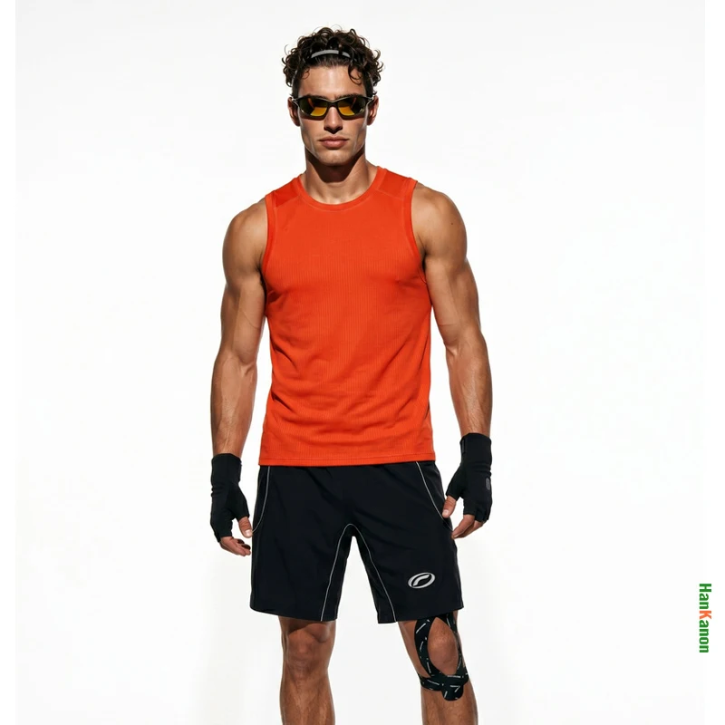 Men‘s Rudolf Oxygen Stretch Singlet, Quick-Dry Moisture Wicking for Running & Gym, 6 Colors (S-XL) Unisex