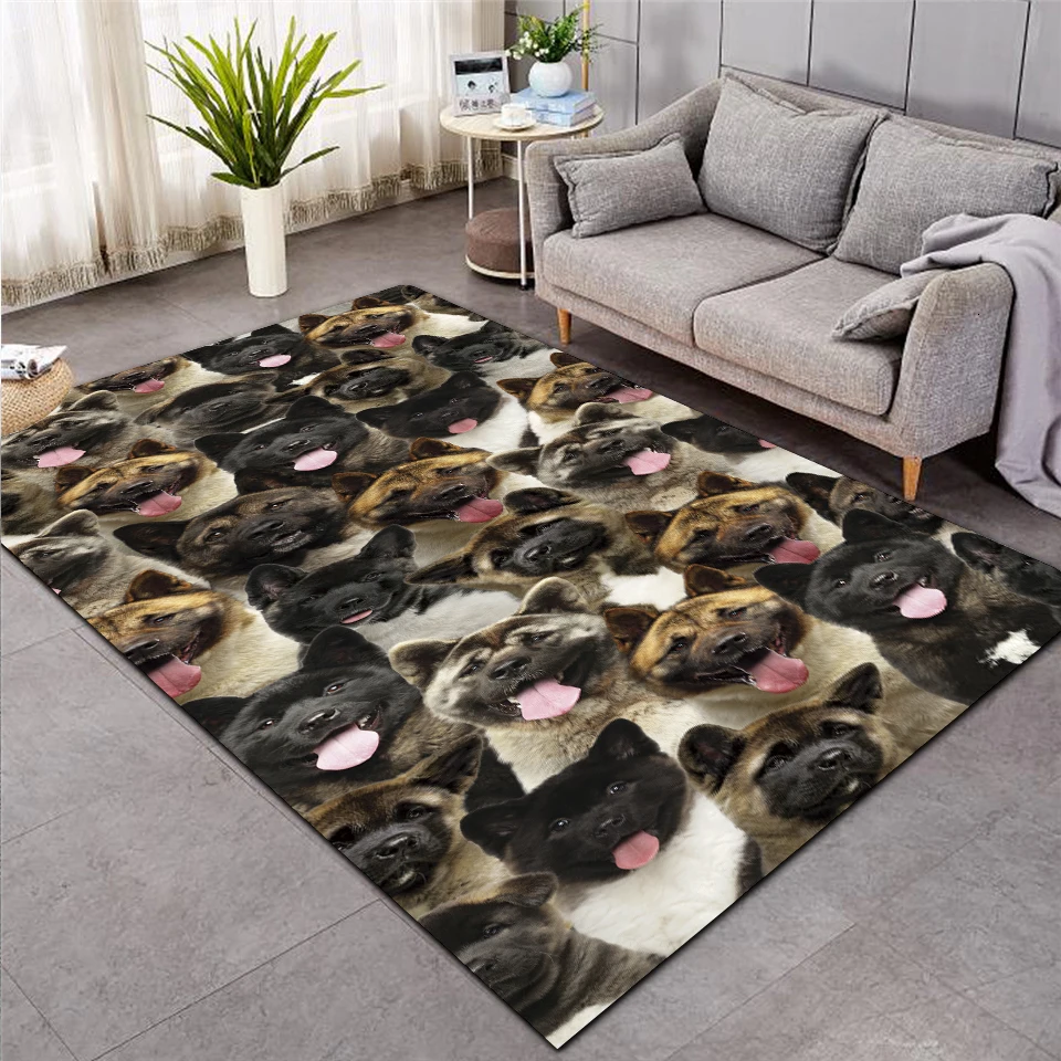 Dog Area Rug You Will Have A Bunch Of American Akitas 3D Printed Rugs Mat Rugs Anti-slip Large Rug Carpet Home Decoration