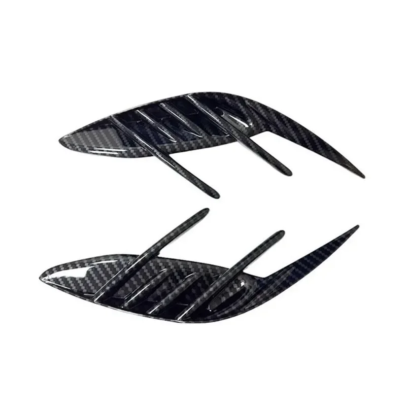 Rear Bumper Side Vent Grille Trim Cover for 17-23 Kia Stinger Car Exterior Decoration Accessories Black Plastic Pair
