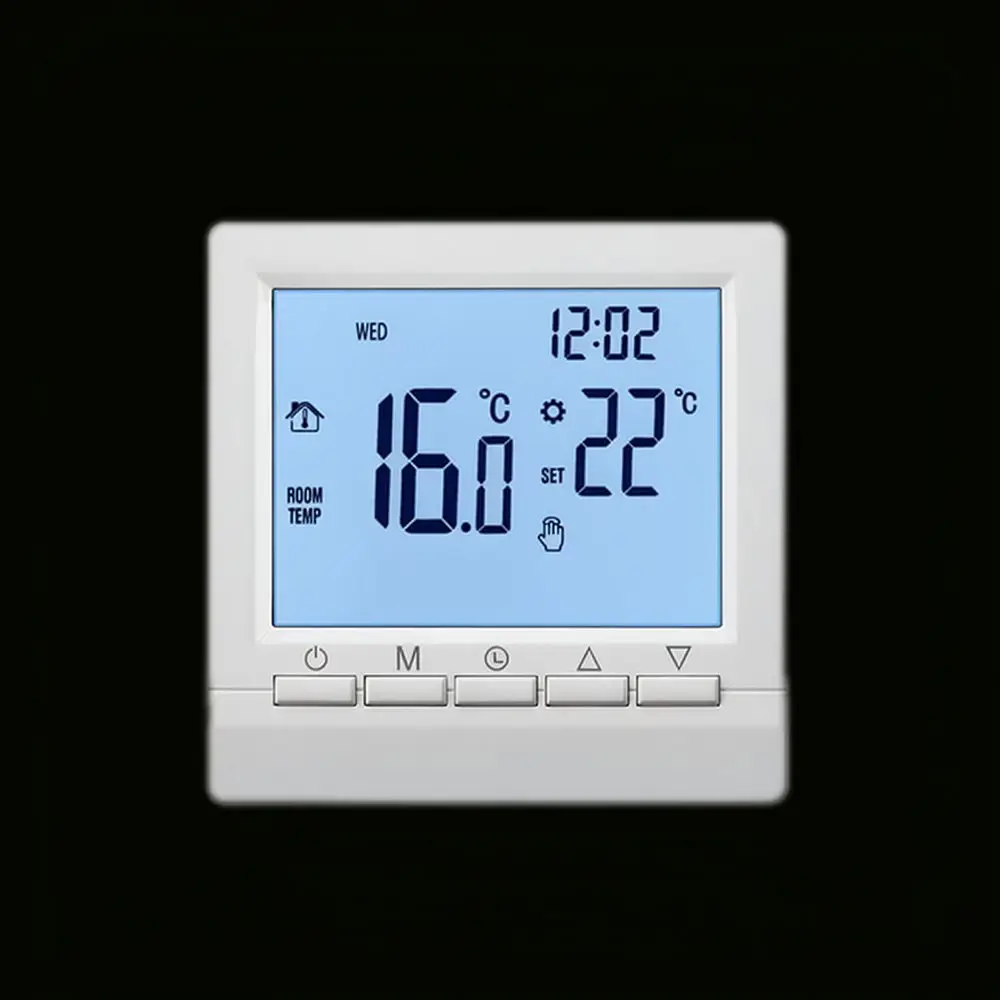 Wireless Gas Boiler Thermostat LCD Display Weekly Programmable Temperature Controller Wall Mounted Room Heating Device