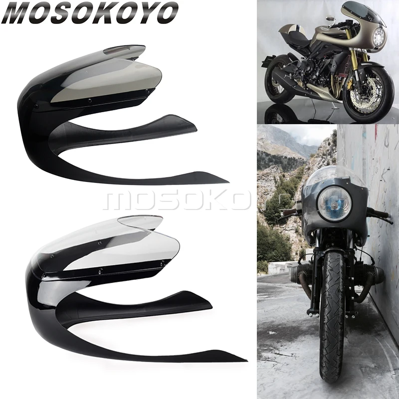 

Motorcycle 6-1/4" Headlight Fairing Retro Cafe Racer Protector For Harley Honda Yamaha Suzuki BMW Universal Headlight Windshield