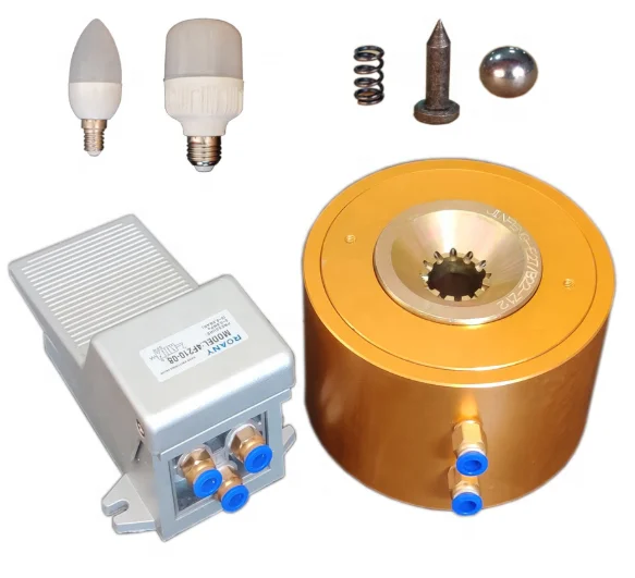 

B22/B27/E14 LED Bulb Holder and Bases Lamp Cap Lighting Testing and Crimping Locking Machine with Pneumatic Parts