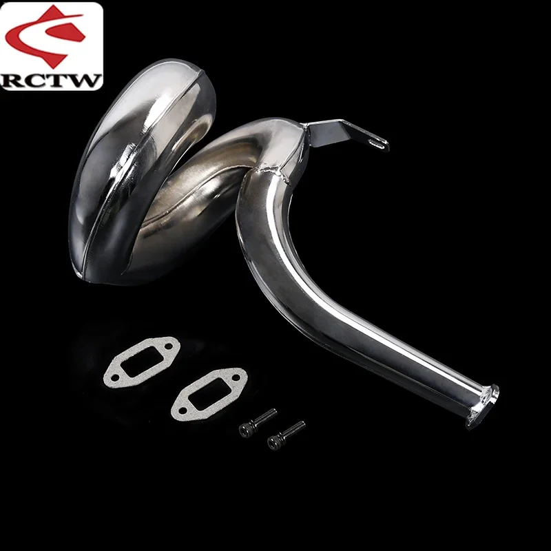 Metal 71CC Engine Exhaust Pipe Kit for 1/5 HPI ROFUN BAHA ROVAN KM BAJA 5B 5T or LOSI 5IVE T Truck Spare Toys Parts