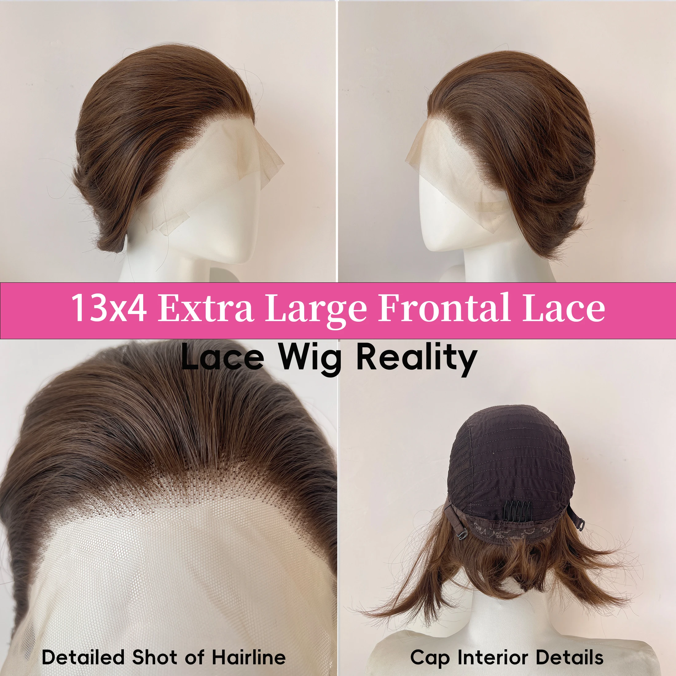 13x4 Lace Front Short Bob Wig 10