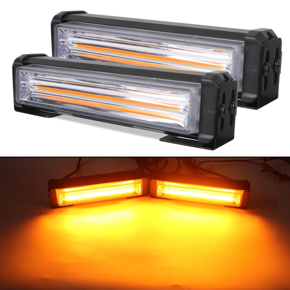 

Mini Strobe Emergency Lightbar 12V 40W COB LED Car Front Grille Warning Light Head Surface Mount for Fire Truck Police