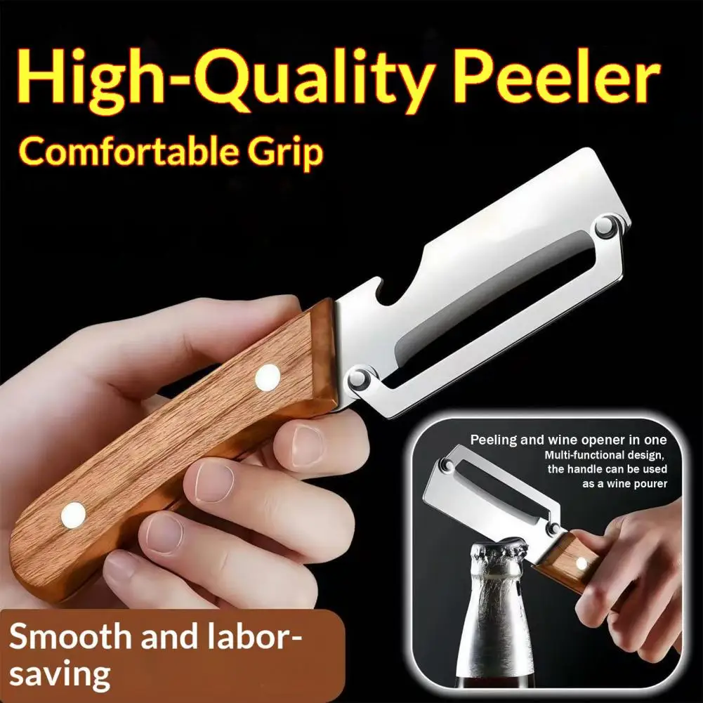 2Pcs Multifunctional Vegetable Peeler Stainless Steel Blade Kitchen Tool with Bottle Opener And Serrated Blade for Home Cooking