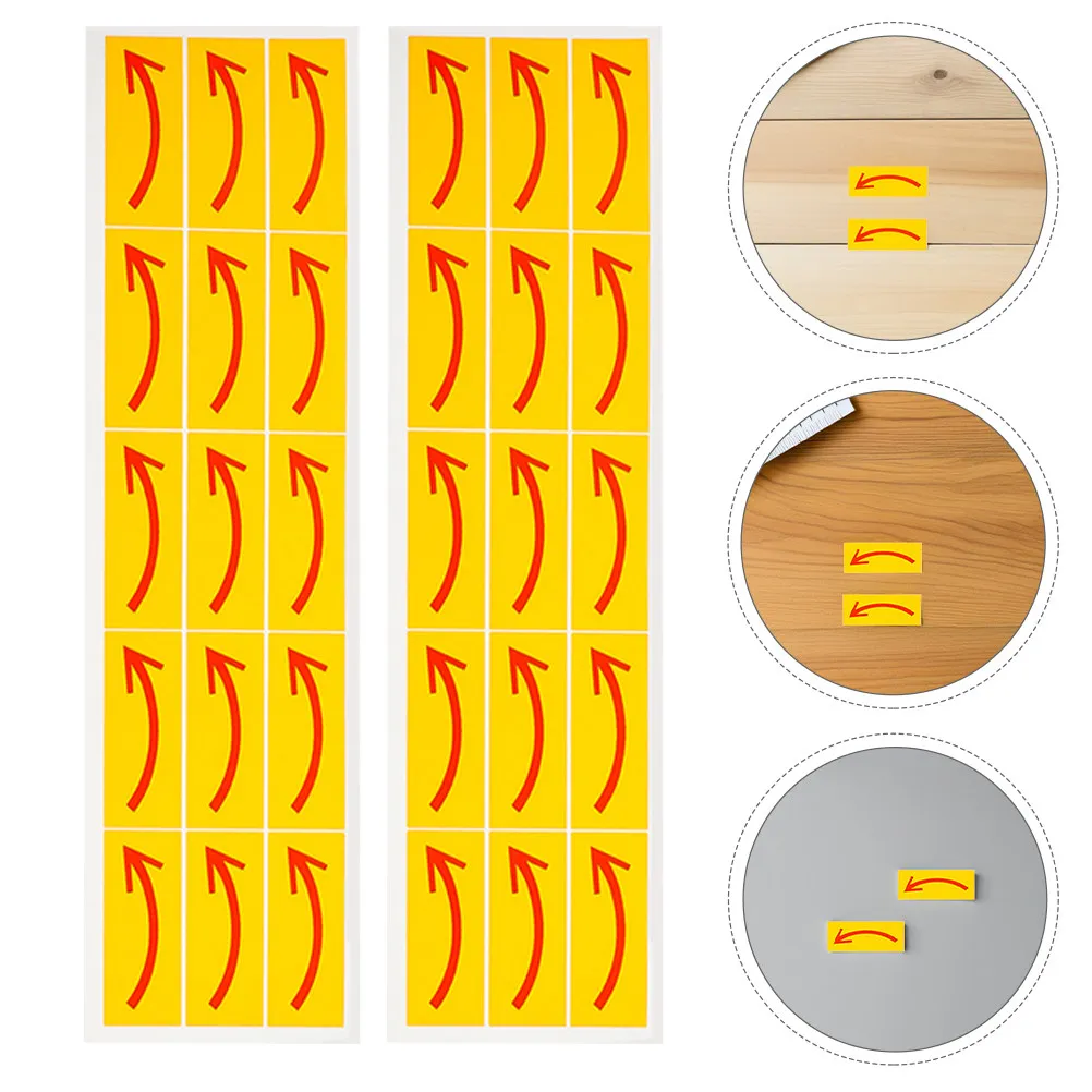 40Pcs Flow Direction Sticker Crisp Print Weatherproof Adhesive Arrow Sign Decal for Distribution Center Supermarket Parking