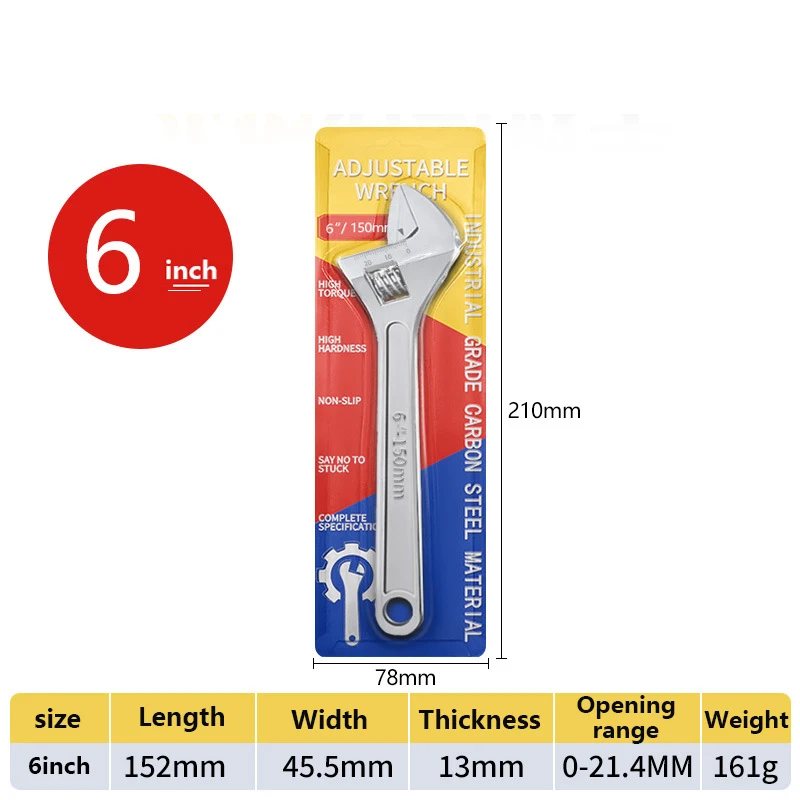 21-37mm adjustable wrench, multi-functional open bathroom flexible wrench tool, adjustable wrench