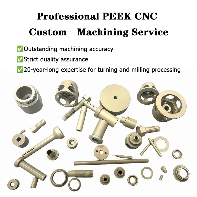 Natural Color PEEK Rod & Sheet, Polyetheretherketone Bar Custom Cutting CNC Machining Service
