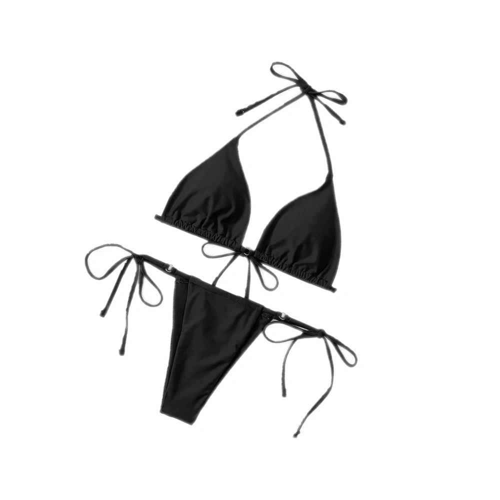 Maiô feminino, conjunto de biquíni, maiô camisola, tecido de náilon, roupa de praia de verão