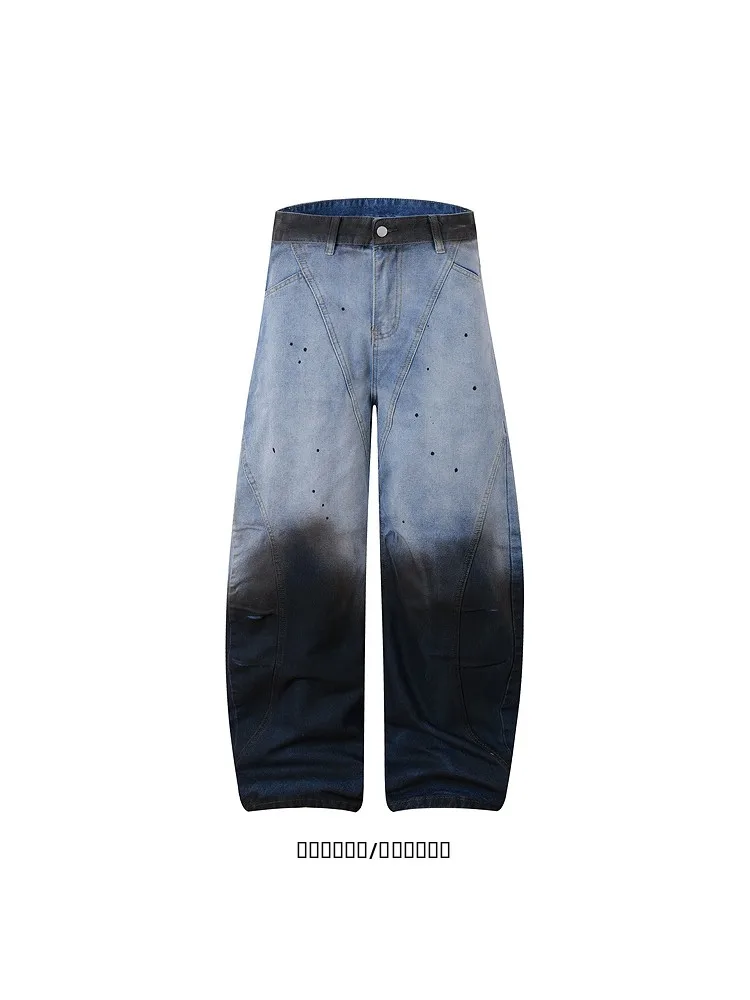 

from Korean Design adient Vintage Wide Leg Knife Pants Loose Fit Jeans Long Trousers Teenage Faion High Waist