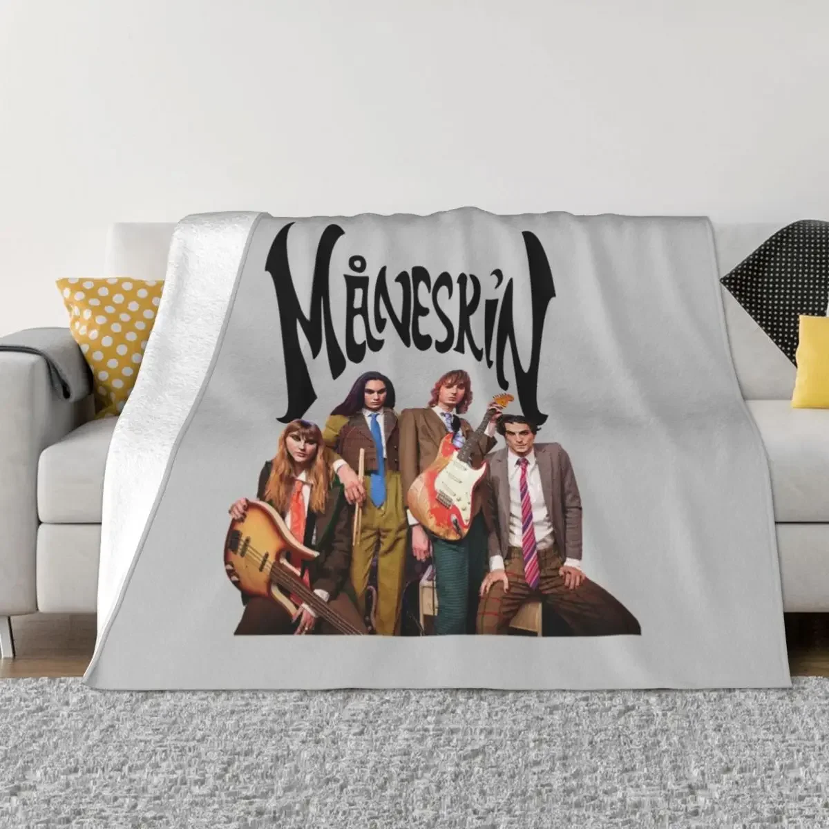 

Mneskin rock band Maneskin 2 Throw Blanket For Sofa Thin Soft Blankets