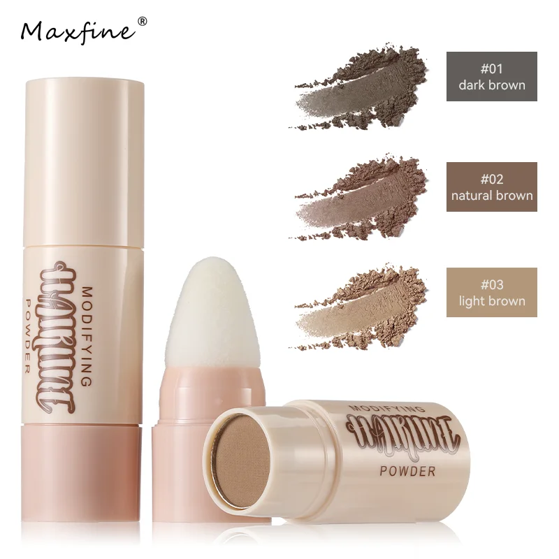 عصا ظلال العيون من ماكس فاين، كونسيلر وجذر الشعر، بودرة إصلاح، تحتوي على إسفنجة، غطاء على الفور، مناسبة للكتل باللون الرمادي المتناثر