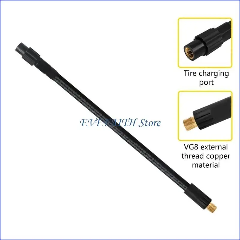 124B Car Tire Inflator Hose Inflatable Air Pump Extension Tube Adapter Twist Tyre Connection Air Chuck VG8 Thread