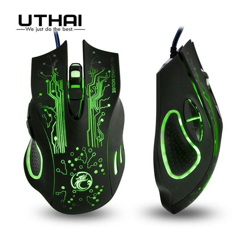 

UTHAI X9 Компьютерные аксессуары USB-мышь Проводная игровая мышь Четыре скорости DPI Красочная эргономичная крутая мышь для киберспорта