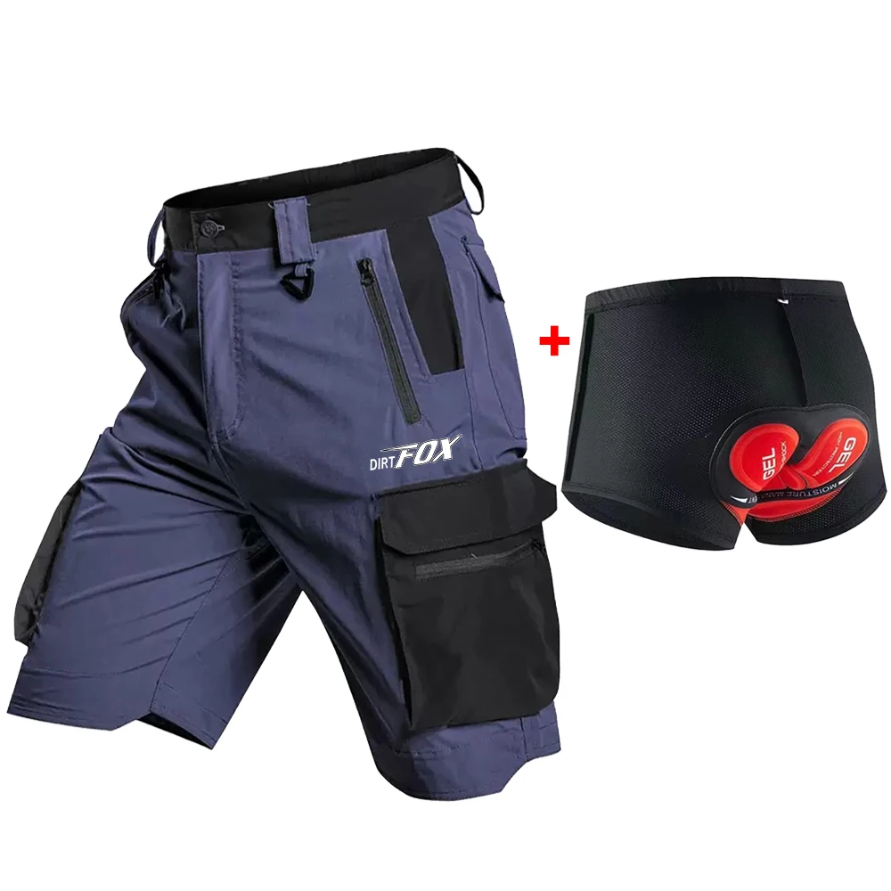 DIRTFOX Radsport-Kurzhose für Herren, Rennrad- und Mountainbike-Shorts, Pantaloncini Uomo MTB Fahrradbekleidung, Motorrad-Cargohose