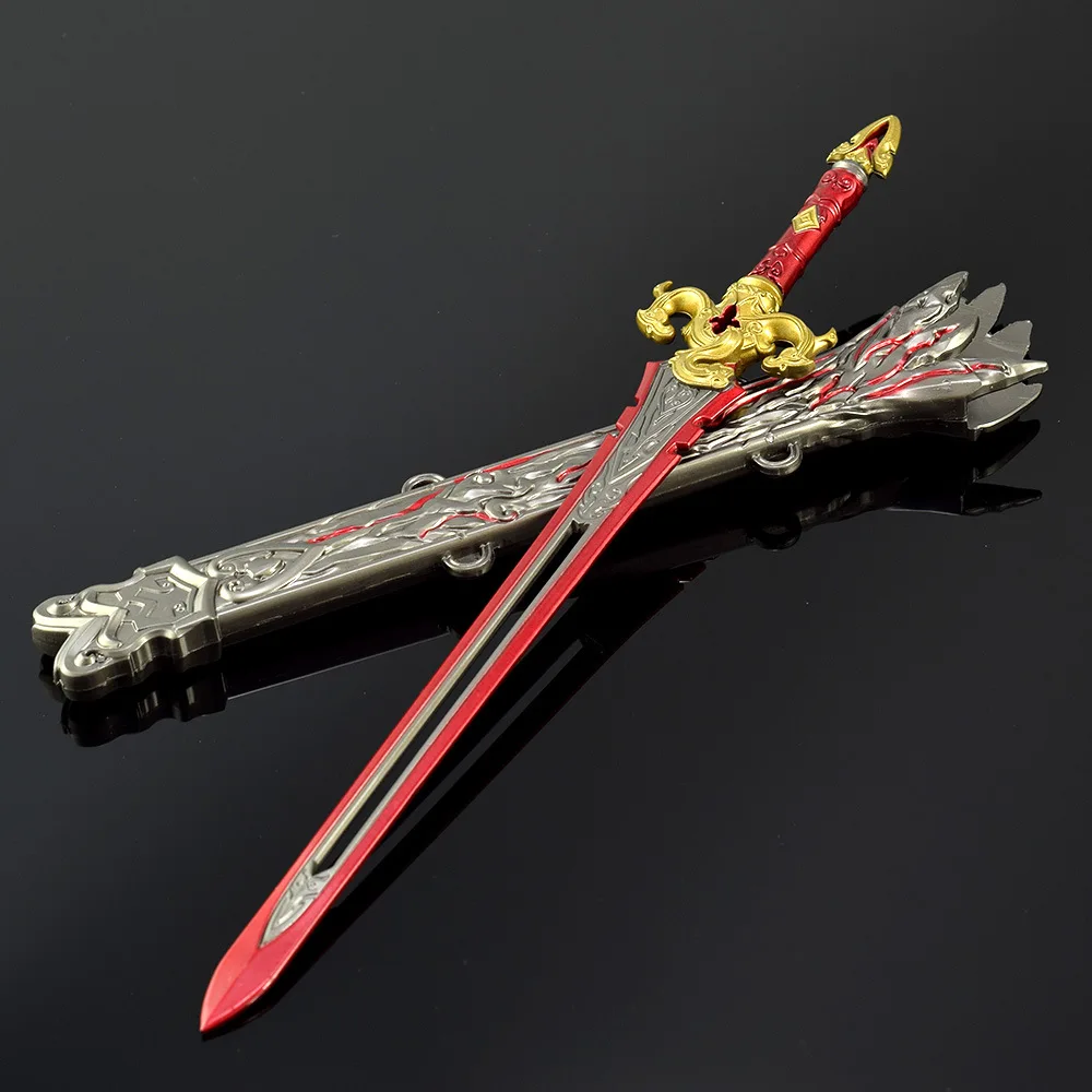 30 ซม./11.81In Naraka: Bladepoint เกมดาบยาว Chixiao 30 ซม.-โลหะหัตถกรรมดาบ Sheath ของเล่นดาบชุดของขวัญ