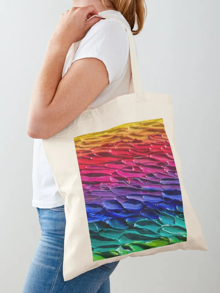 

Waves of Color Tote Bag Woman shopper bag canvas tote bag reusable shopping tote university