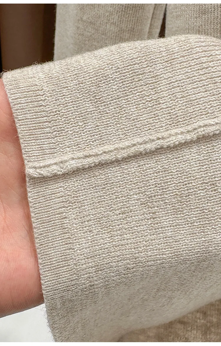 AOSSVIAO Herbst Winter Schwarzer Damen-Pullover mit V-Ausschnitt, langärmelig, schmale Passform, weicher Strickpullover, weiche, vielseitige Basic-Layering-Tops – Detail 12